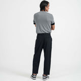Drawstring Tailored Pants - Dark Navy - G R A Y E