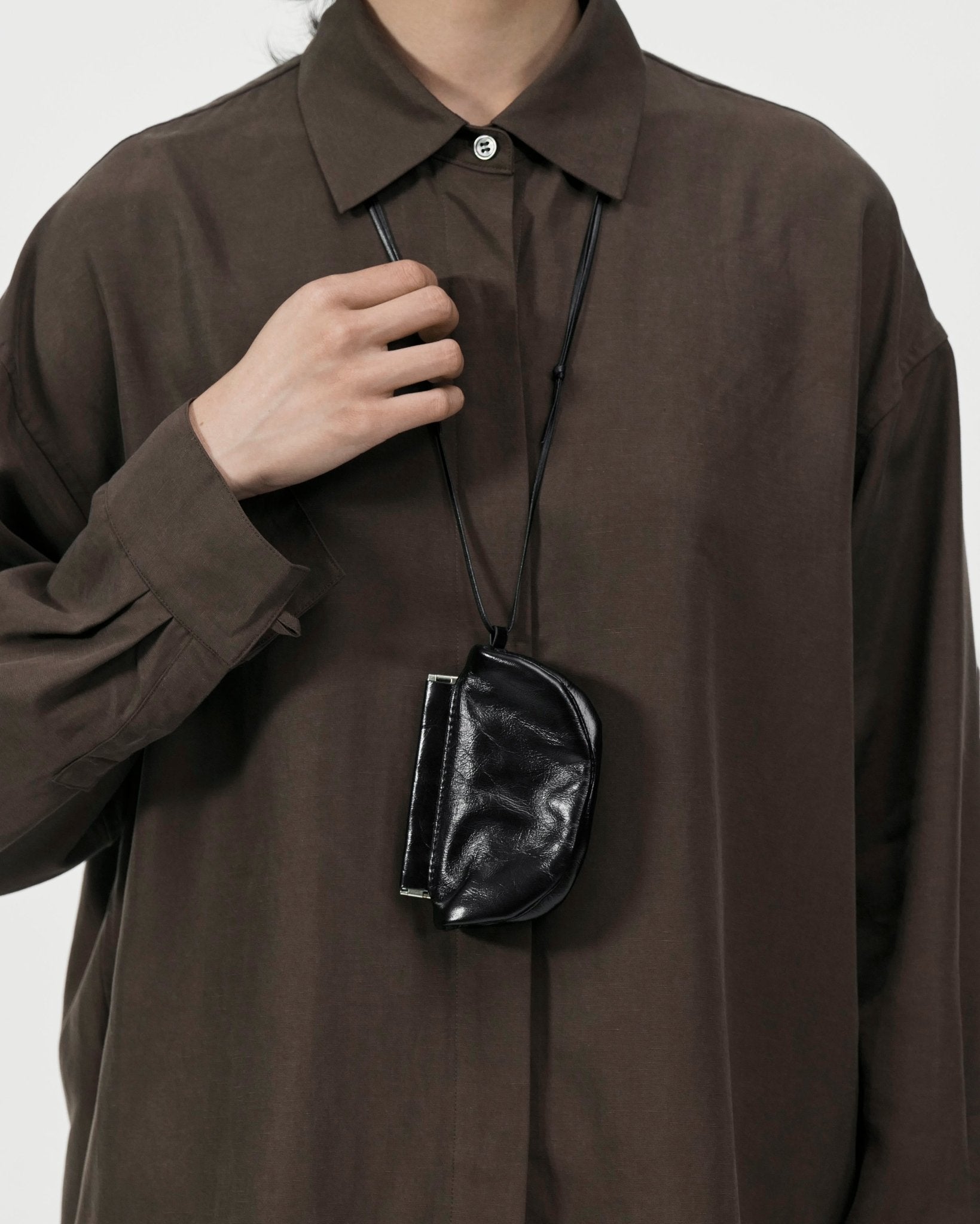 Eclipse Leather Pouch - G R A Y E