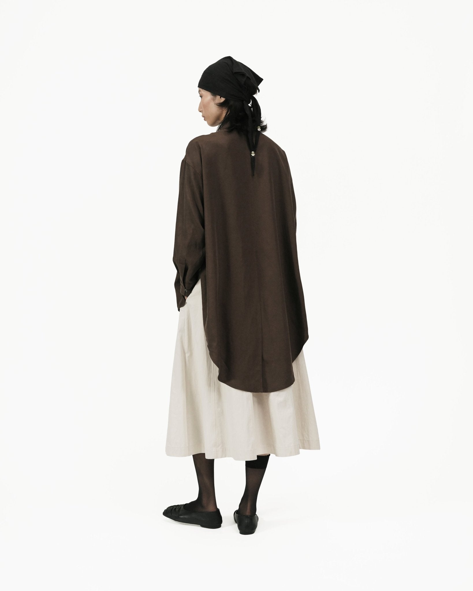 Fluid Knot Shirt - Brown - G R A Y E
