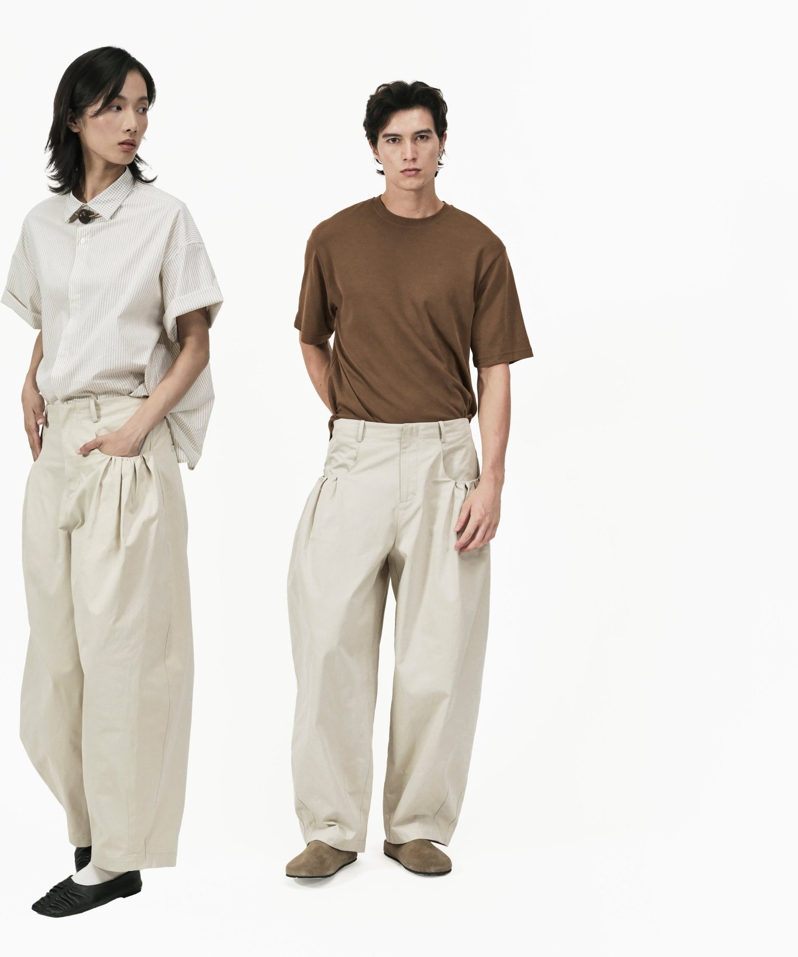 Gather Pocket Cocoon Trousers - G R A Y E