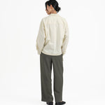 Gathered Wrap Shirt - Buttermilk - G R A Y E
