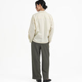 Gathered Wrap Shirt - Buttermilk - G R A Y E