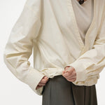 Gathered Wrap Shirt - Buttermilk - G R A Y E