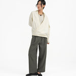 Gathered Wrap Shirt - Buttermilk - G R A Y E