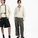 Gathered Wrap Shirt - Buttermilk - G R A Y E