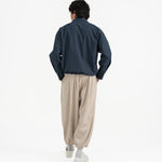 Gathered Wrap Shirt - Prussian Blue - G R A Y E