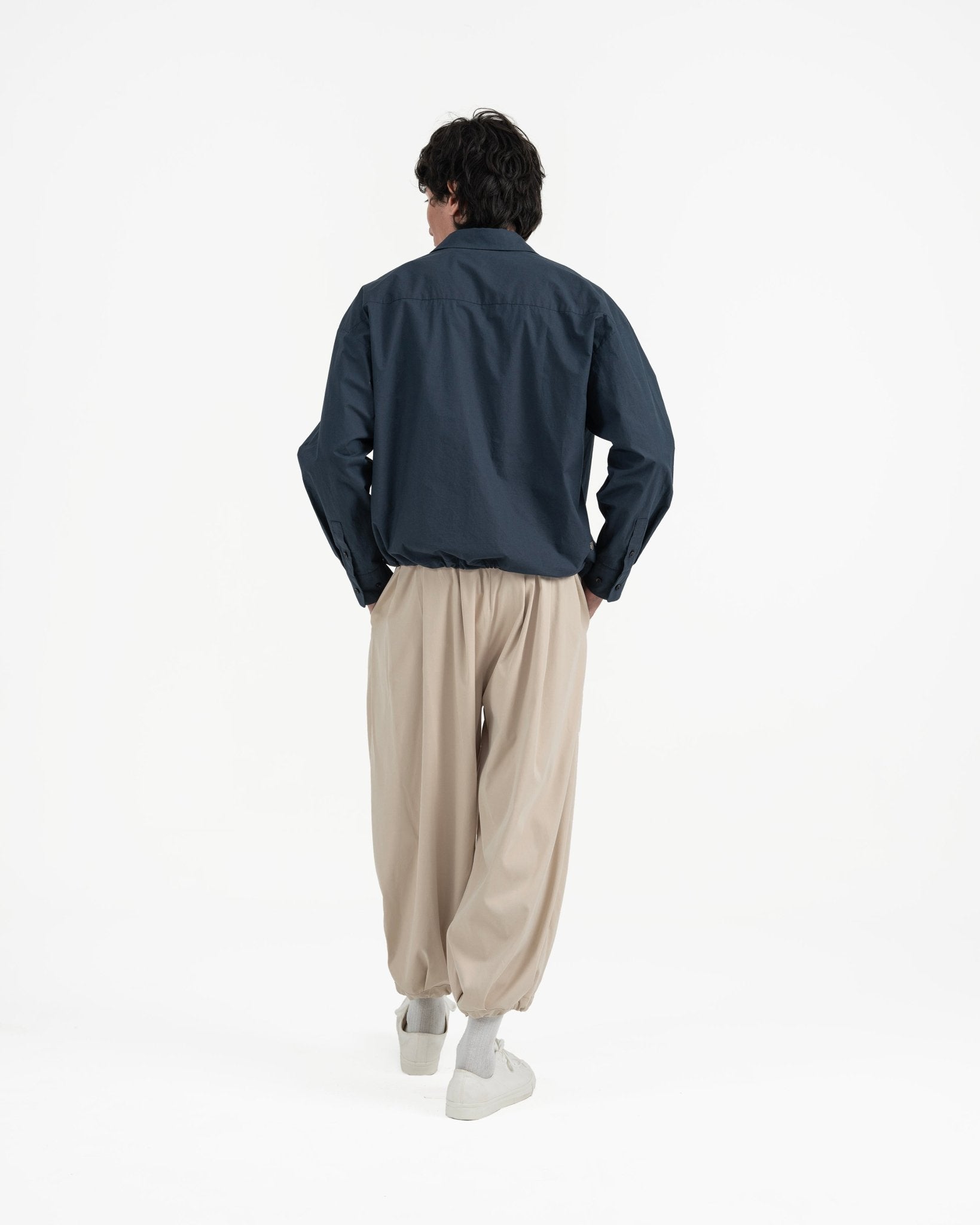Gathered Wrap Shirt - Prussian Blue - G R A Y E