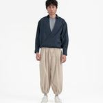 Gathered Wrap Shirt - Prussian Blue - G R A Y E