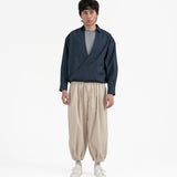 Gathered Wrap Shirt - Prussian Blue - G R A Y E