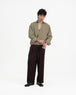 Gathered Wrap Shirt - Sage Green - G R A Y E