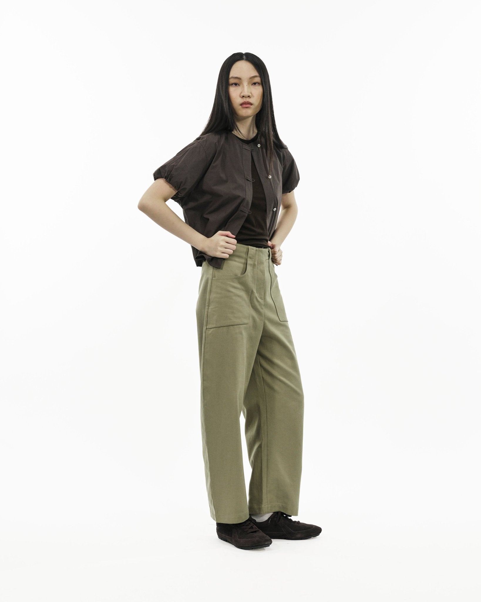 Gurkha Barrel Leg Pants - Fern Green - G R A Y E
