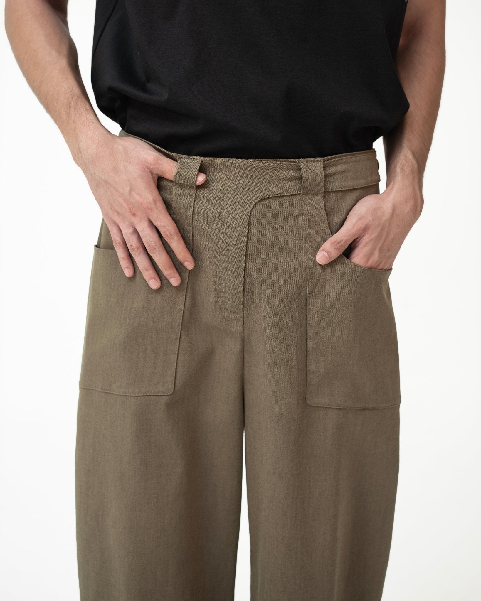 Gurkha Barrel Leg Pants - Husk Brown - G R A Y E