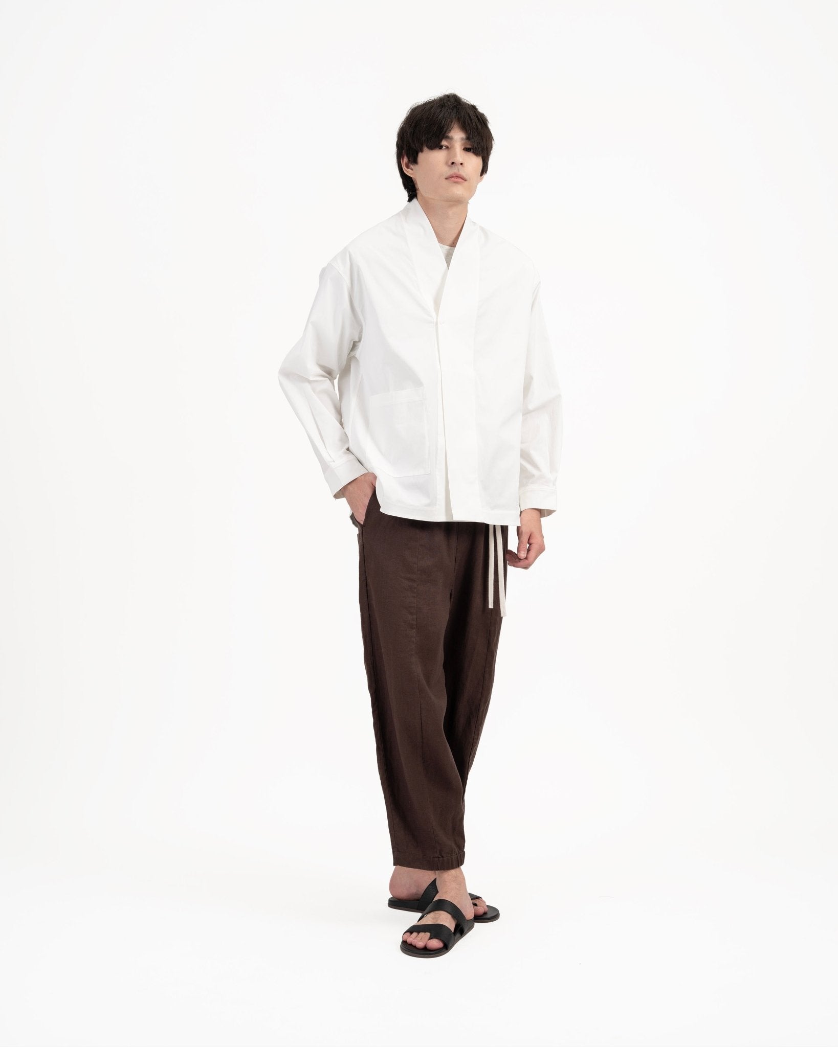 High Collar Shān - White - G R A Y E