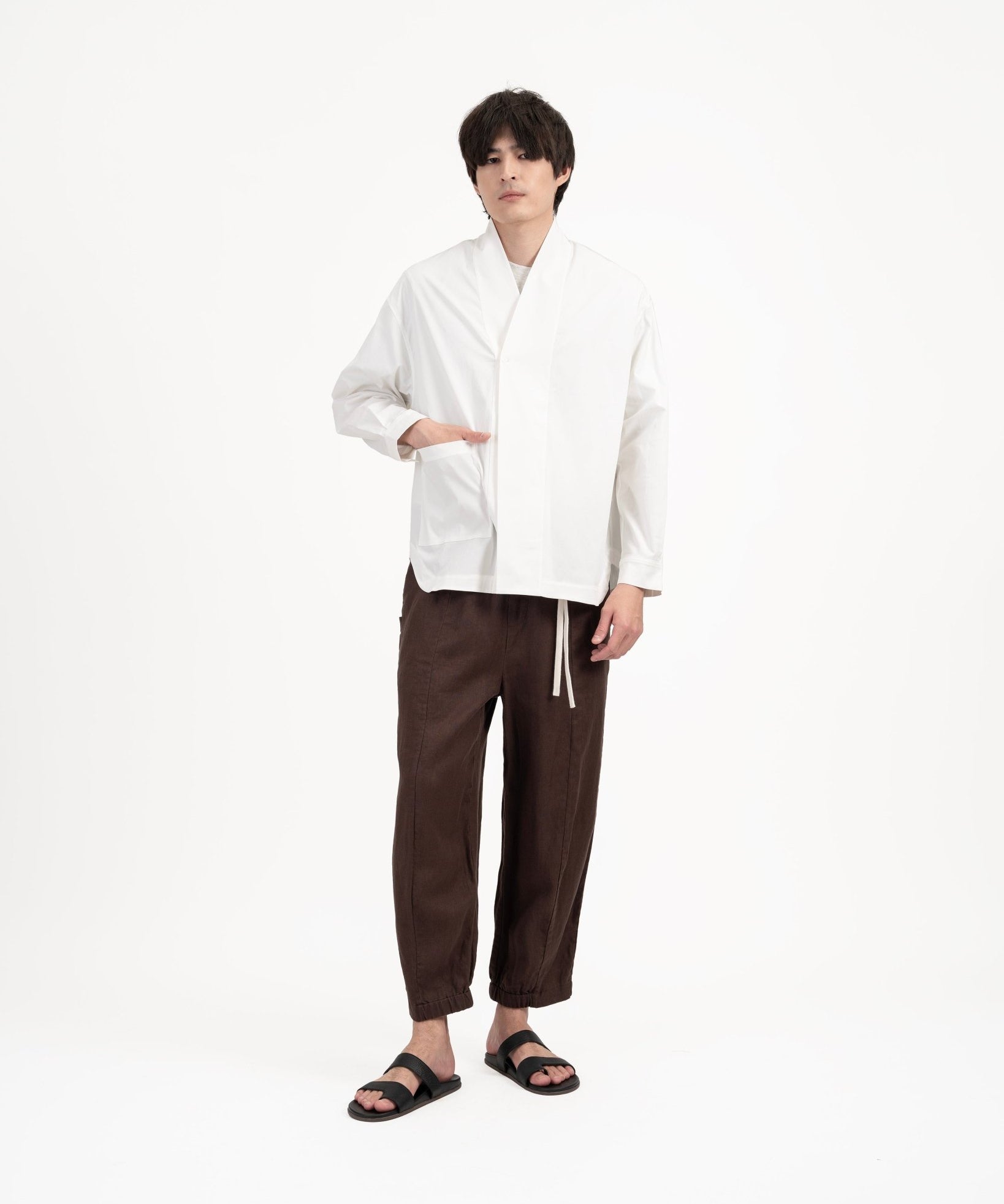 High Collar Shān - White - G R A Y E