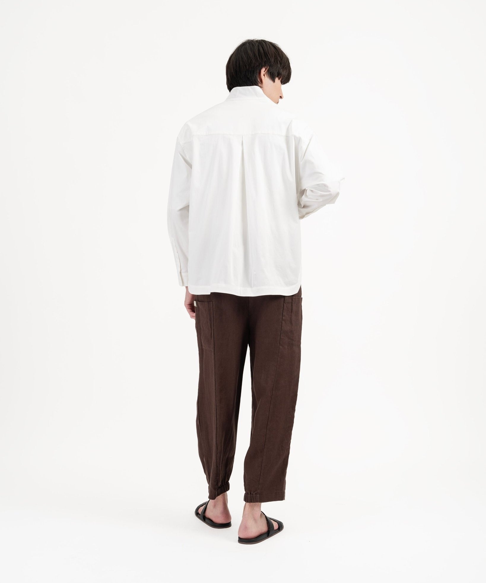 High Collar Shān - White - G R A Y E