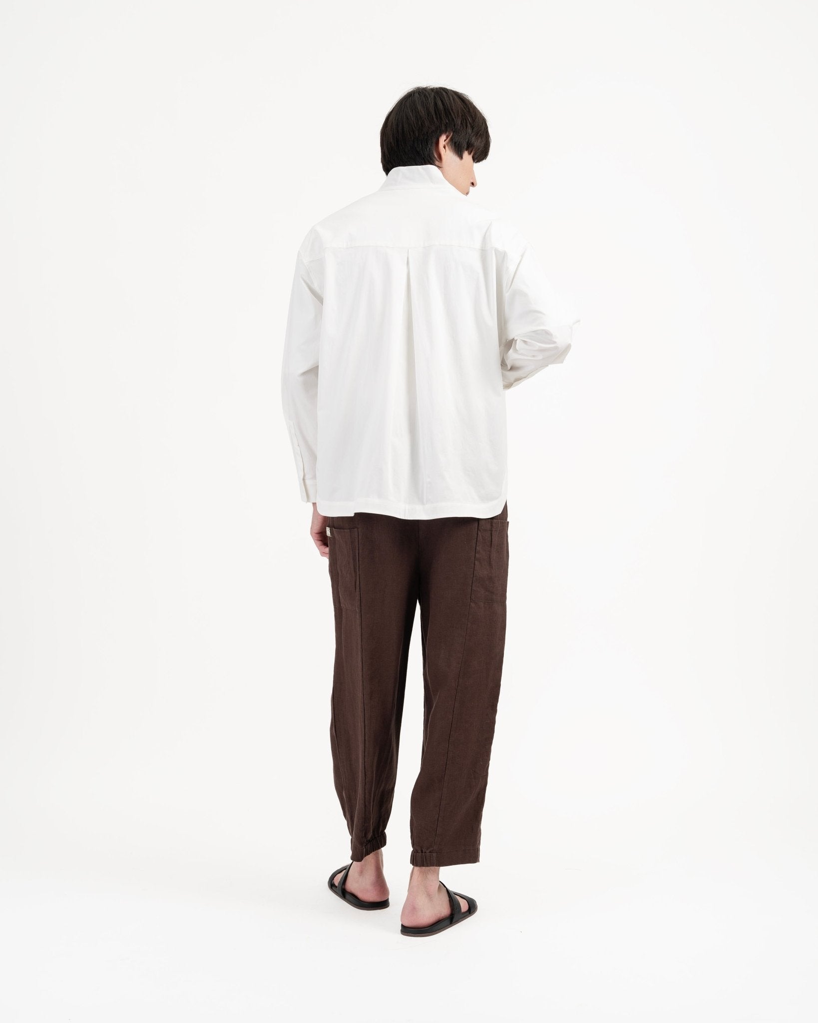 High Collar Shān - White - G R A Y E
