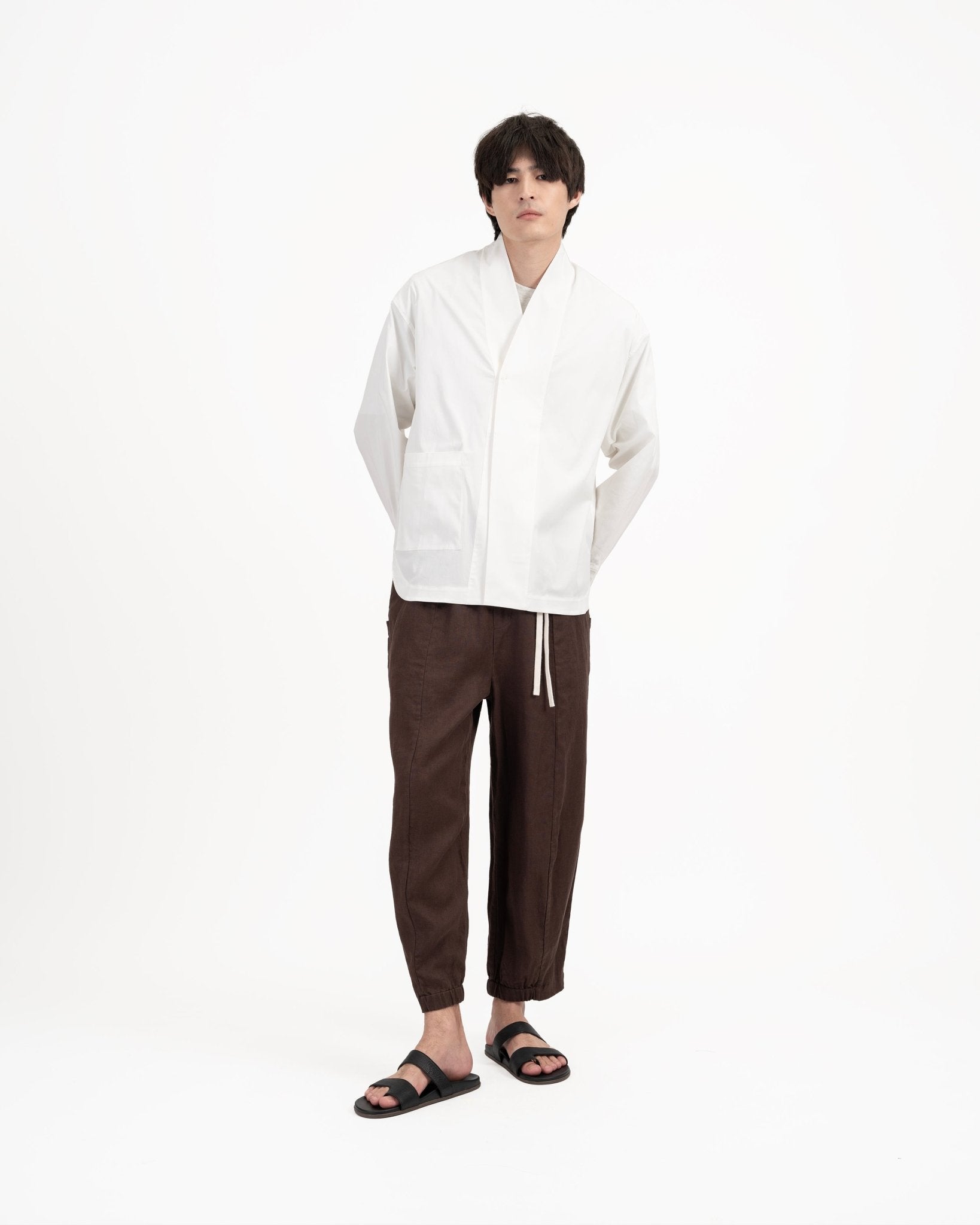 High Collar Shān - White - G R A Y E