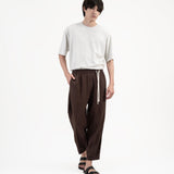 Journeyman Linen Pants - Brown - G R A Y E