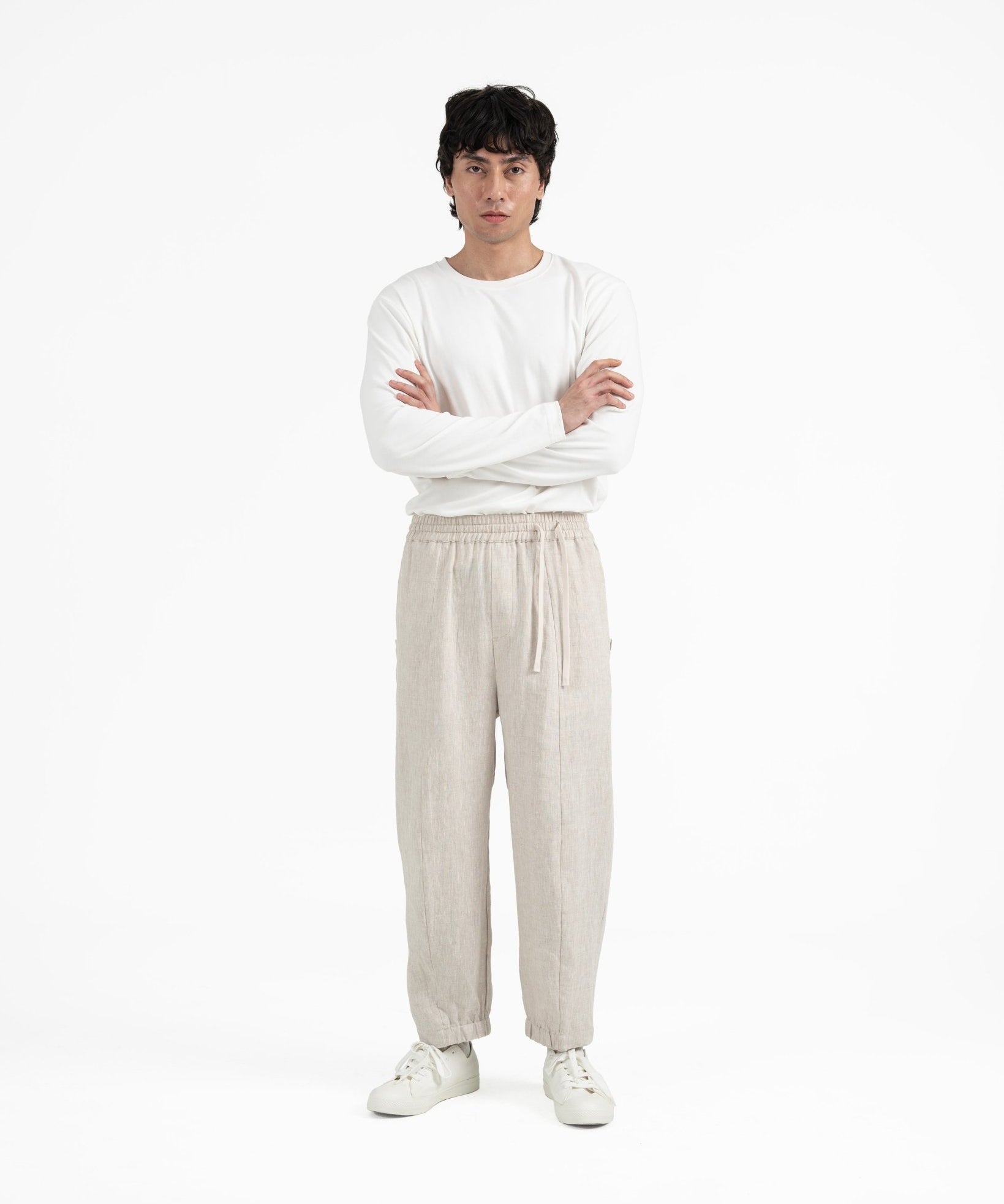 Journeyman Linen Pants - Natural - G R A Y E