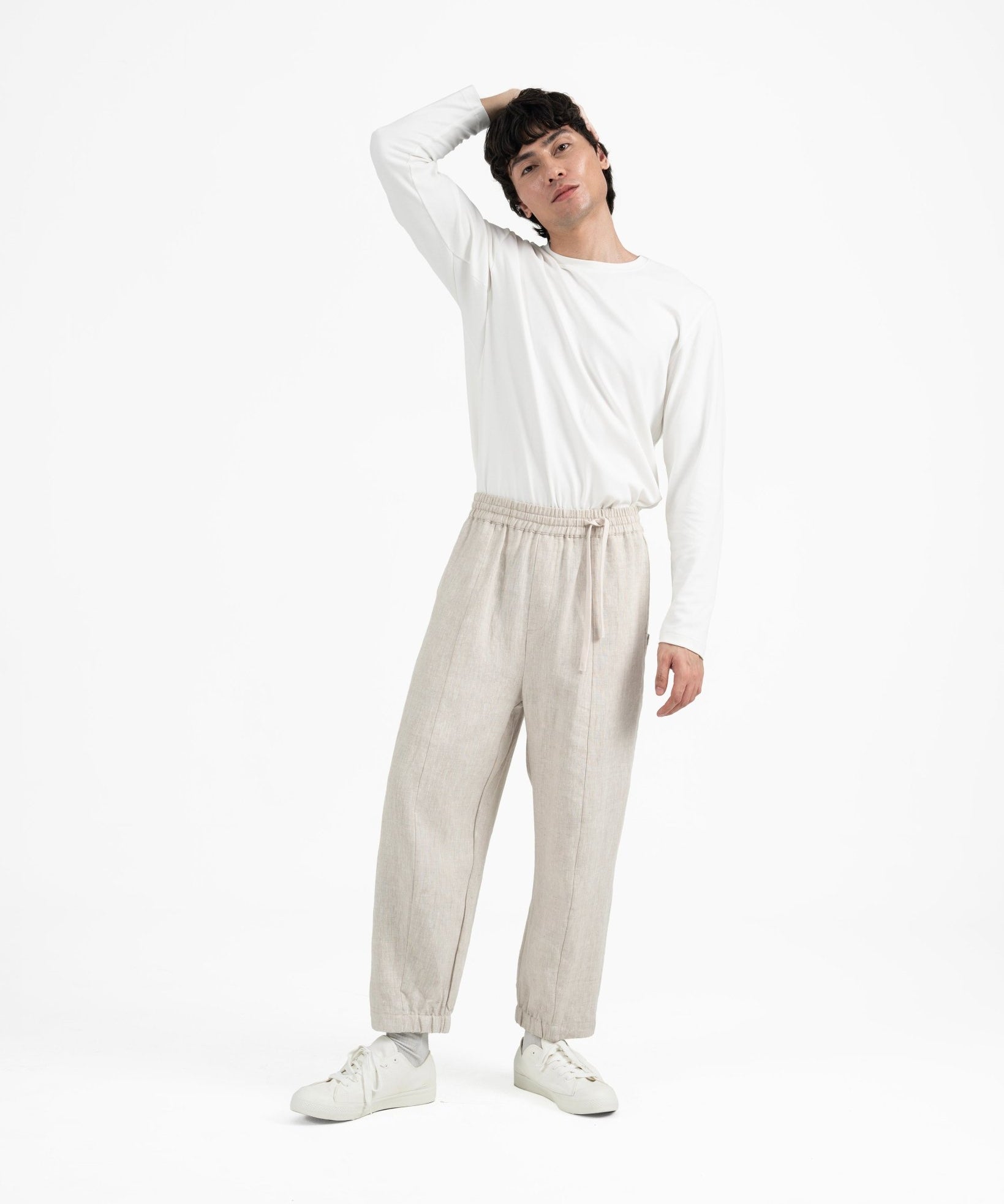Journeyman Linen Pants - Natural - G R A Y E