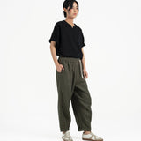Journeyman Linen Pants - Olive - G R A Y E
