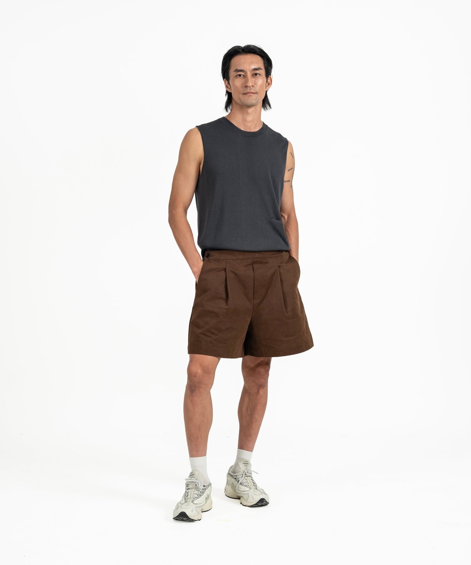 Layered Utility Shorts - G R A Y E