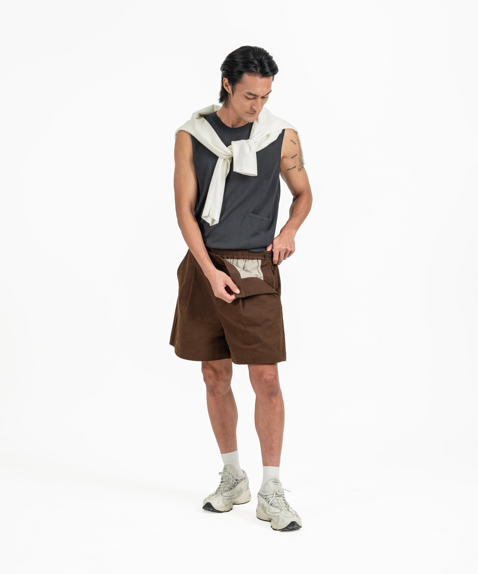 Layered Utility Shorts - G R A Y E