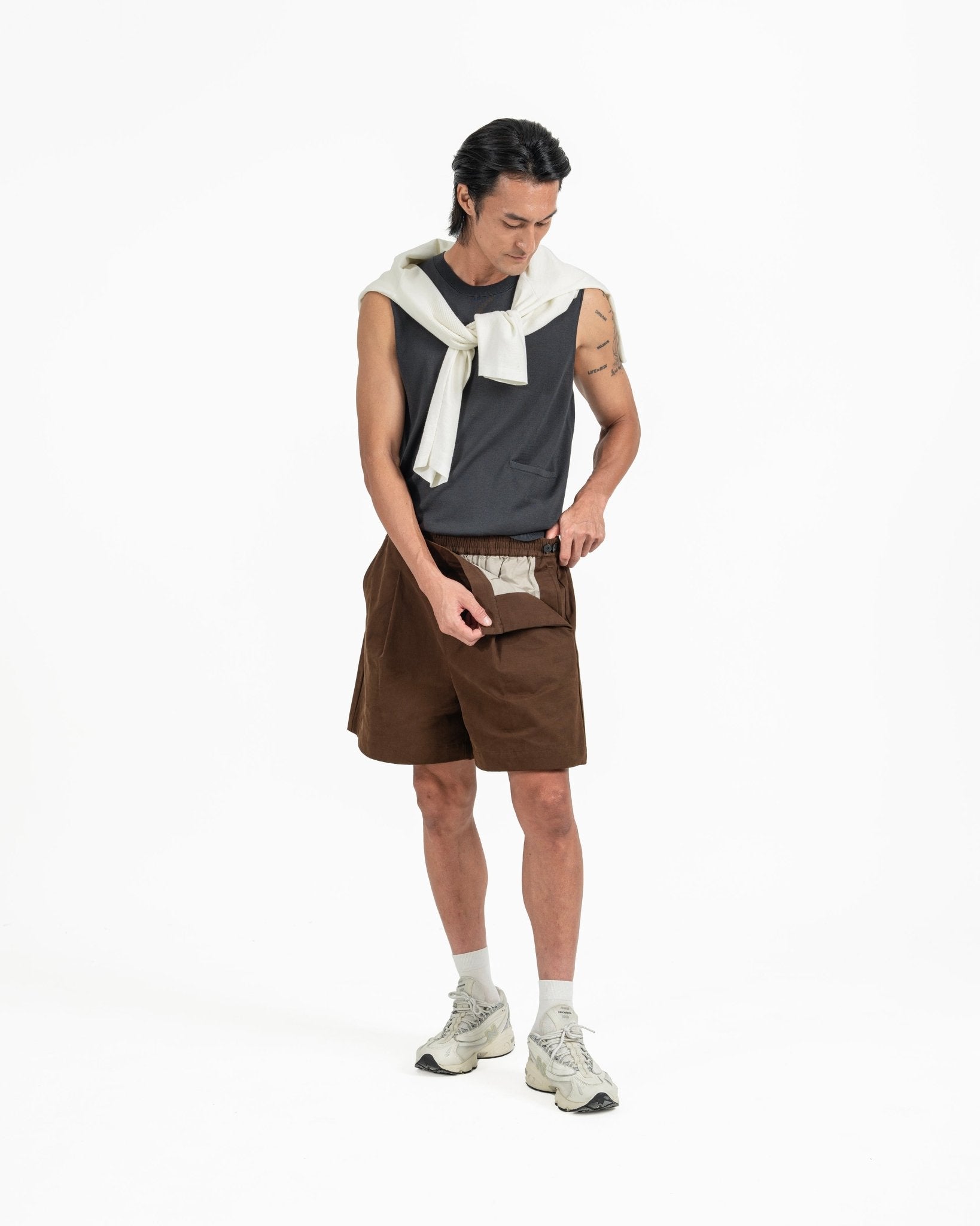 Layered Utility Shorts - G R A Y E