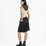 Lined Linen Shorts - Black - G R A Y E