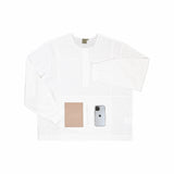 Oversized Linen Grid Shirt - Off White