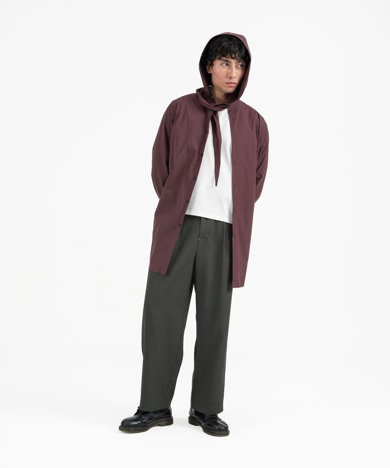 Long Scout Shirt - Plum - G R A Y E