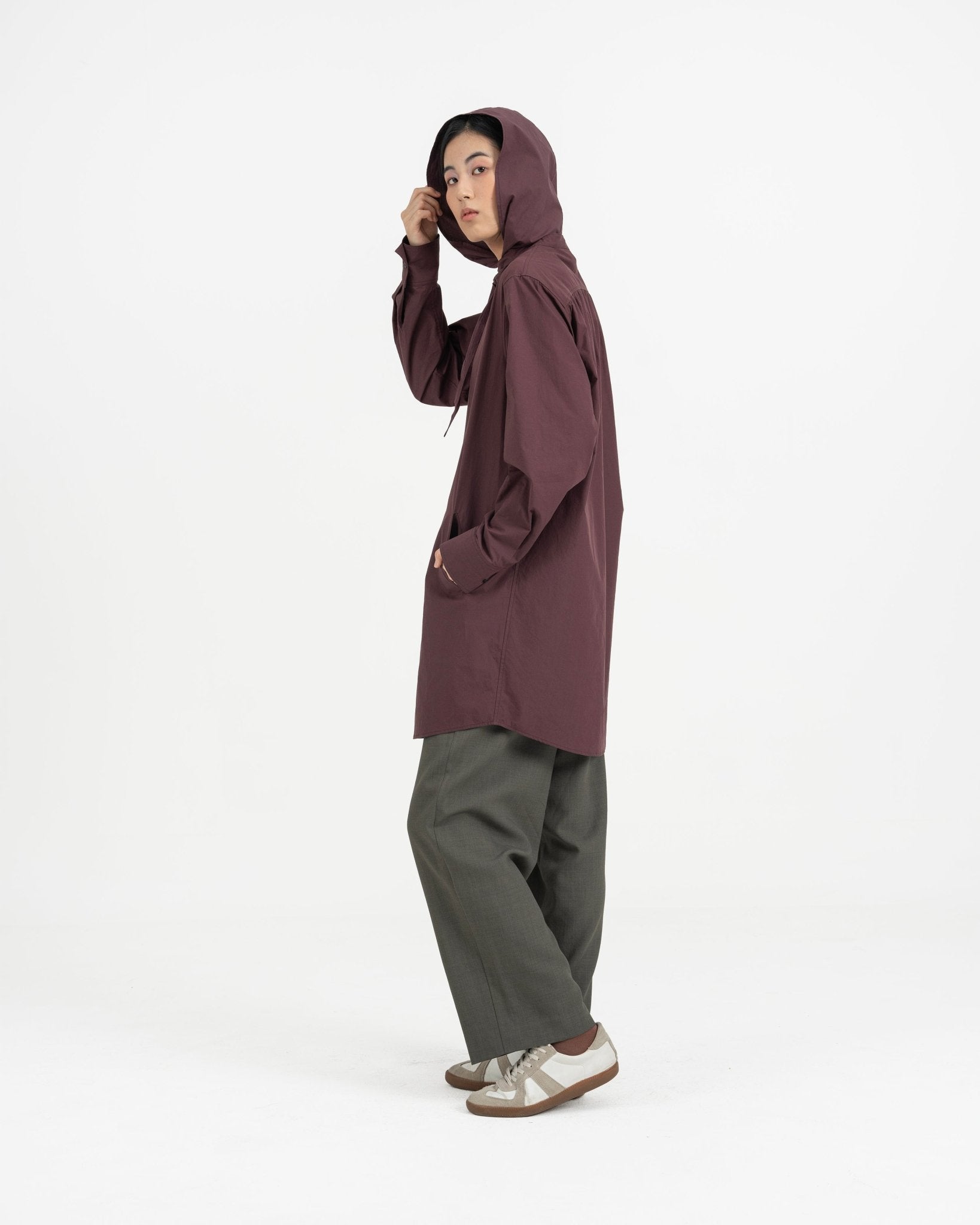Long Scout Shirt - Plum - G R A Y E