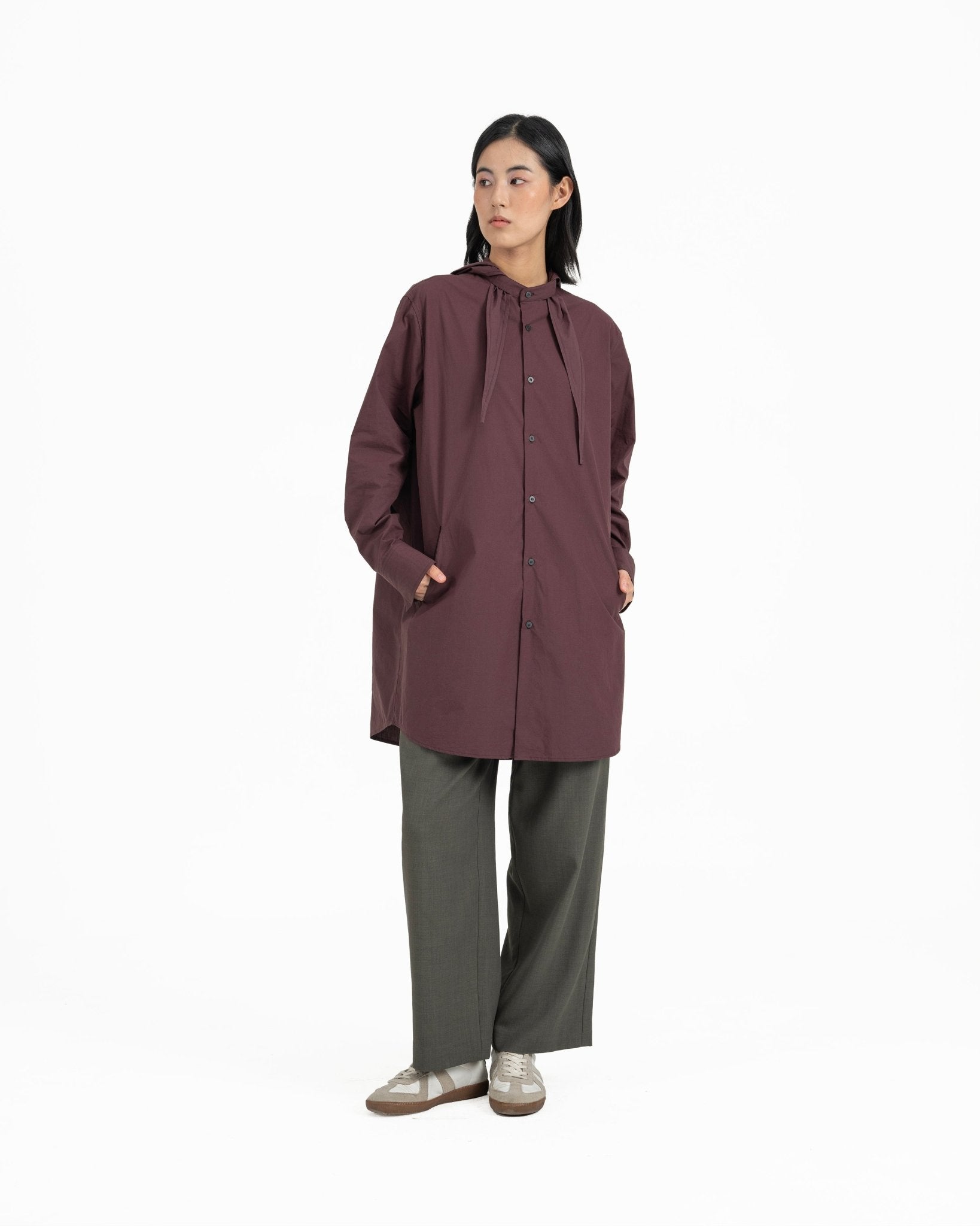 Long Scout Shirt - Plum - G R A Y E