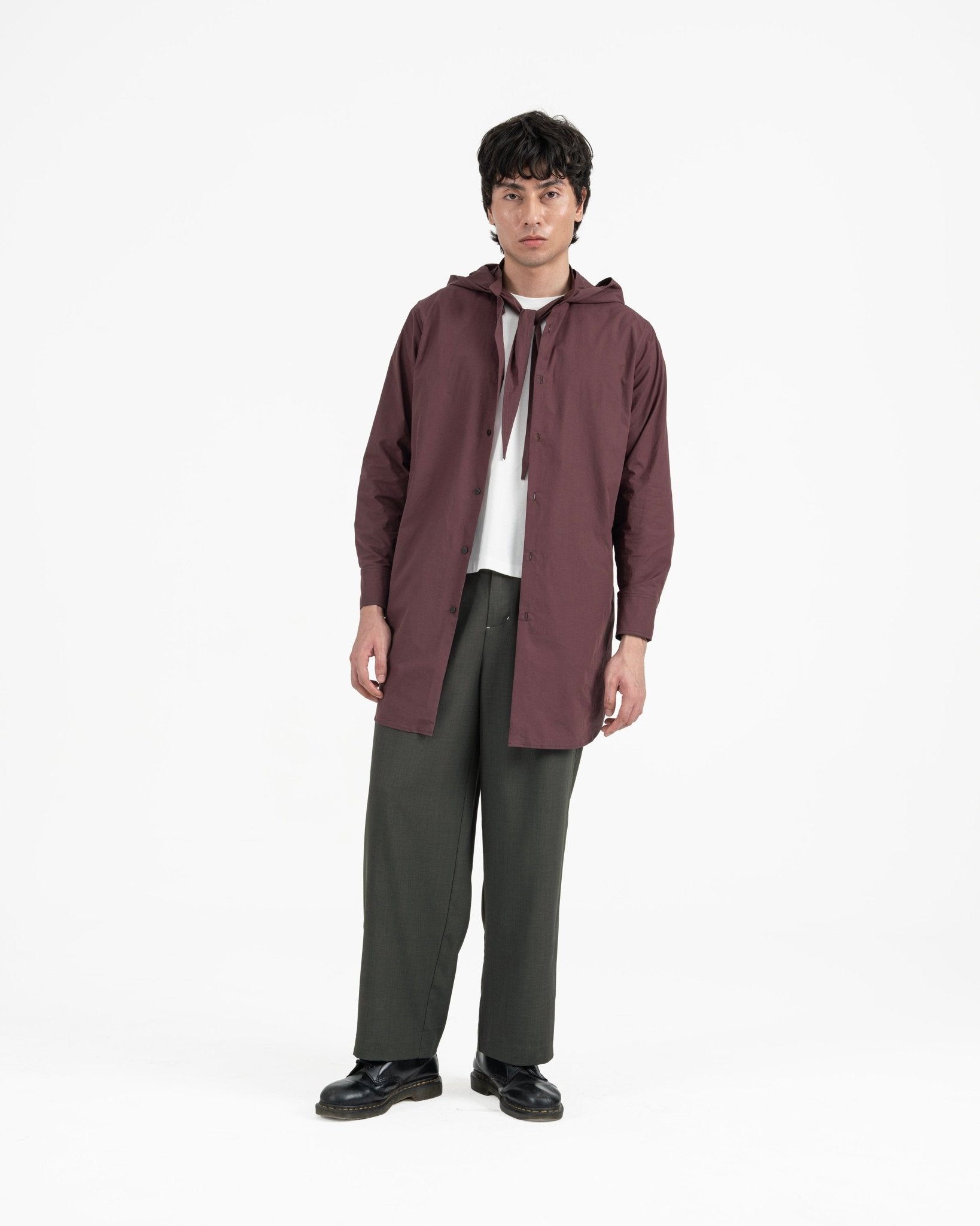 Long Scout Shirt - Plum - G R A Y E