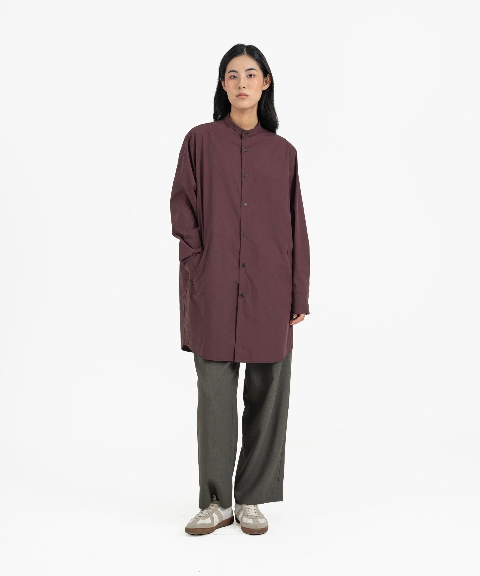 Long Scout Shirt - Plum - G R A Y E