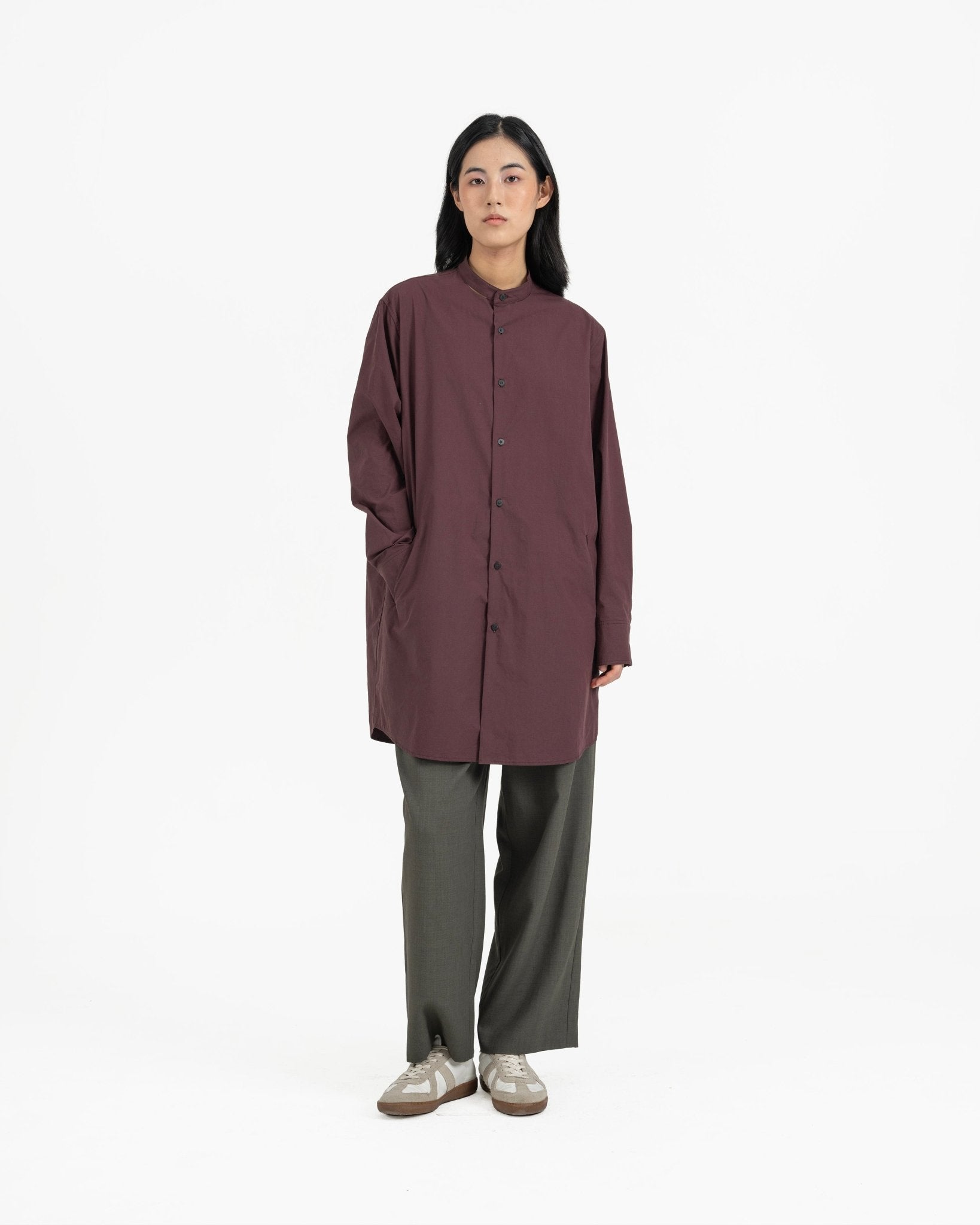 Long Scout Shirt - Plum - G R A Y E