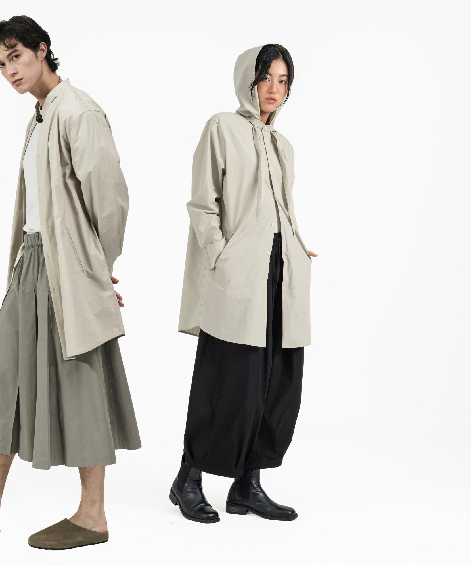 Long Scout Shirt - Sage Clay - G R A Y E