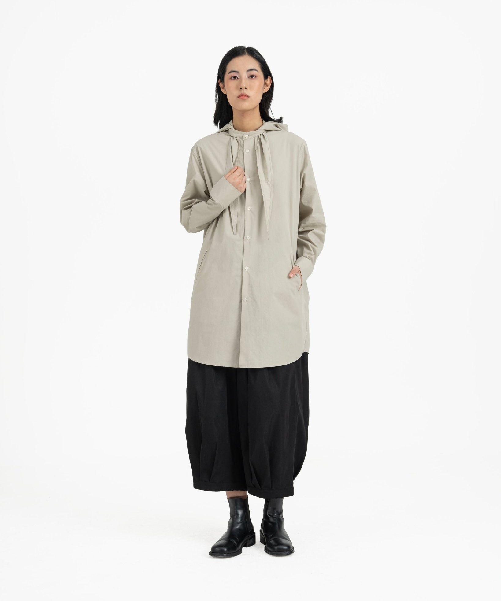 Long Scout Shirt - Sage Clay - G R A Y E