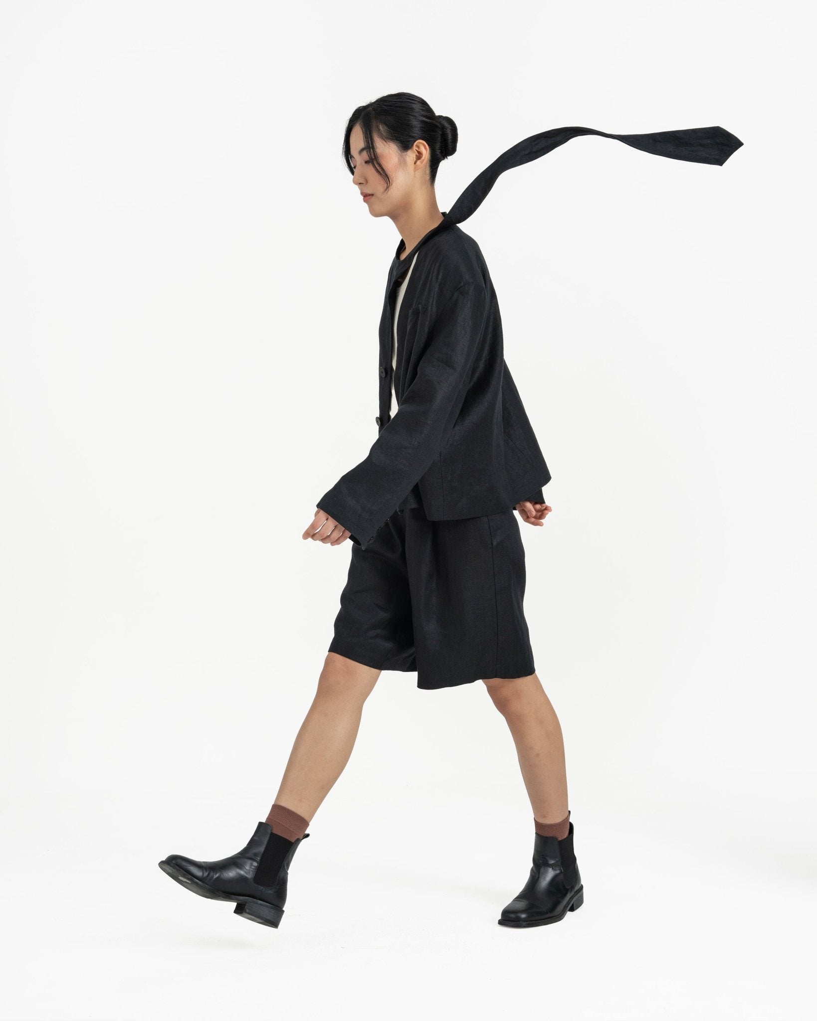 Mirage Tie Blazer - Black - G R A Y E