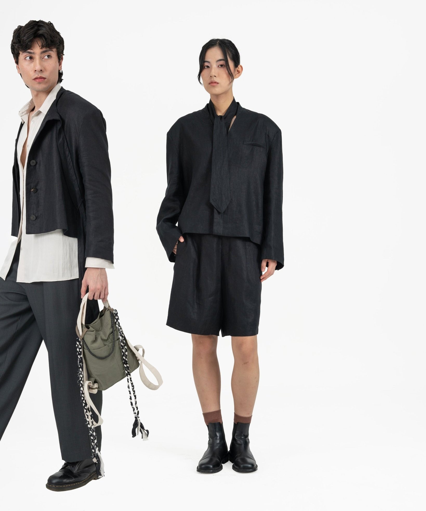 Mirage Tie Blazer - G R A Y E