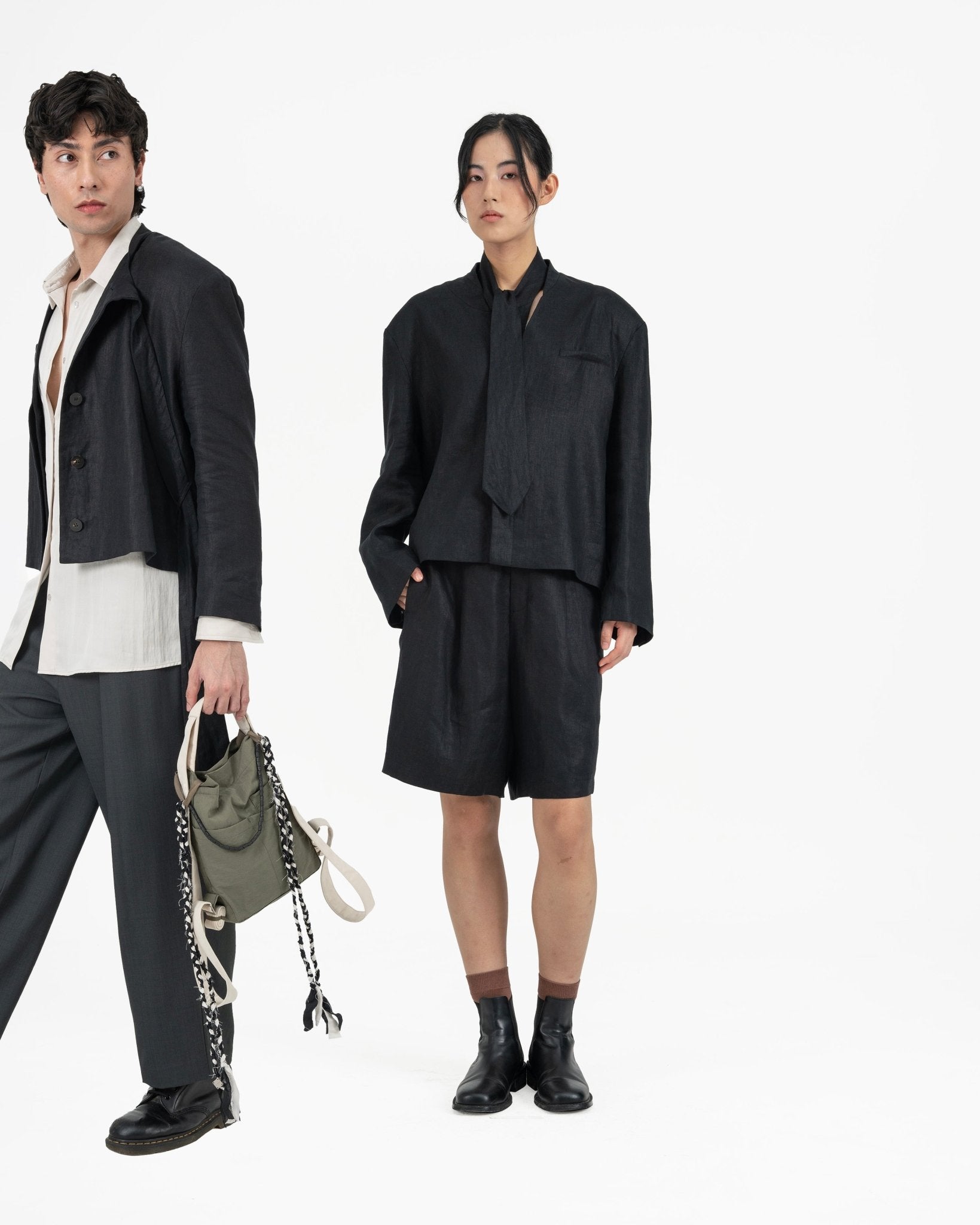 Mirage Tie Blazer - G R A Y E