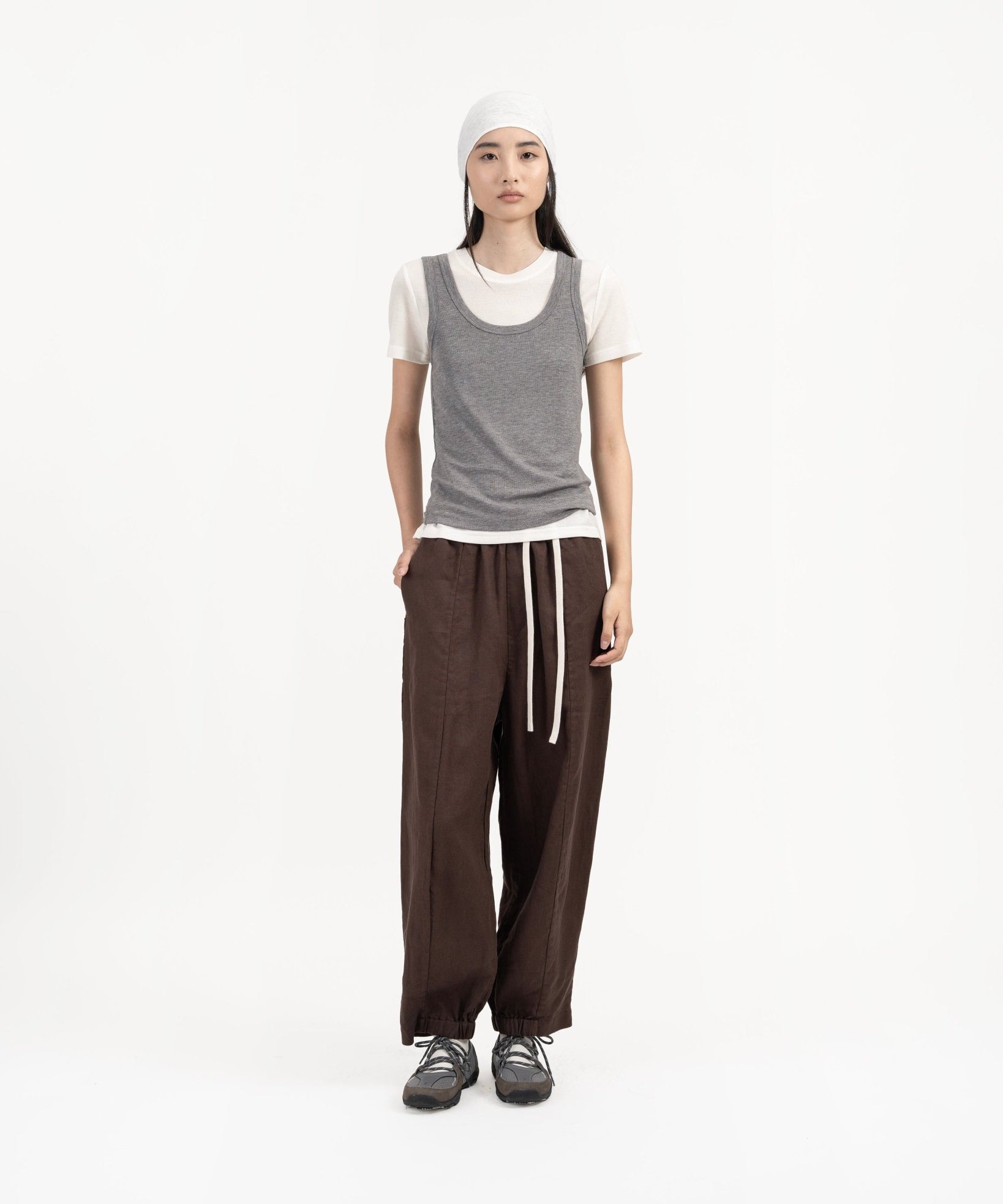 Modal - Cashmere Tank - Melange Gray - G R A Y E
