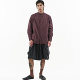 Modular Cotton Shirt - Plum - G R A Y E
