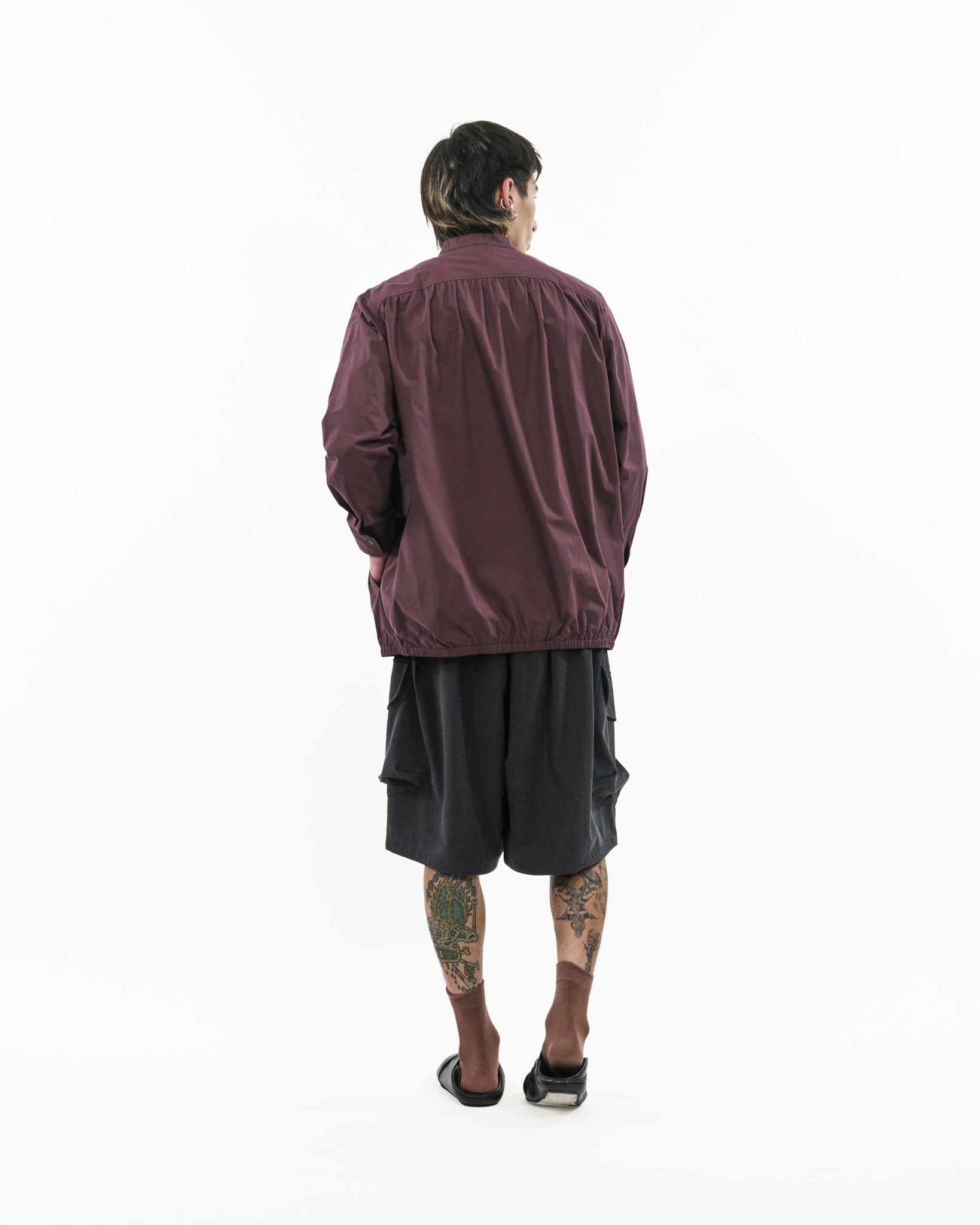 Modular Cotton Shirt - Plum - G R A Y E