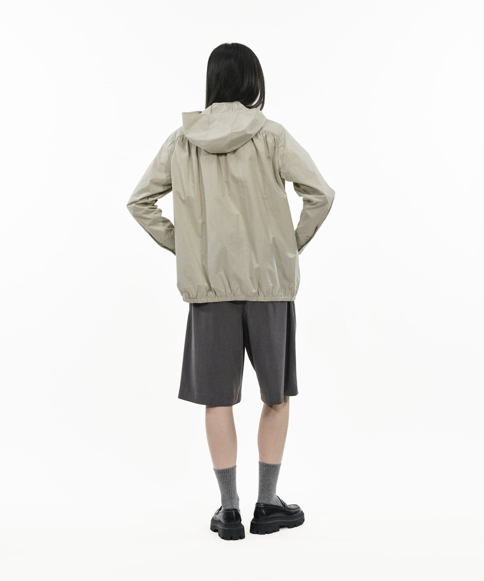 Modular Cotton Shirt - Sage Clay - G R A Y E