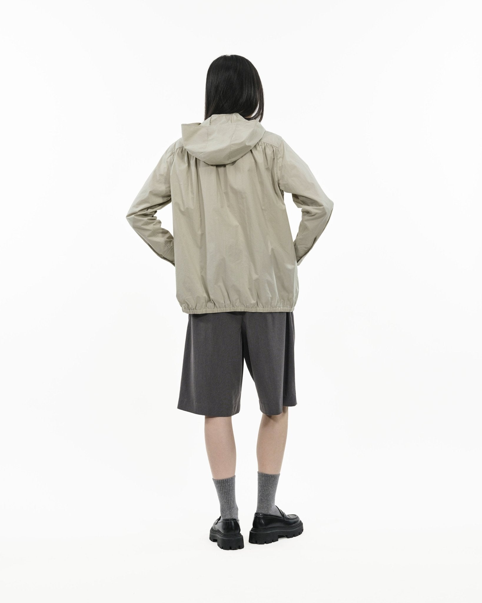 Modular Cotton Shirt - Sage Clay - G R A Y E