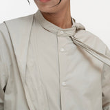 Modular Cotton Shirt - Sage Clay - G R A Y E