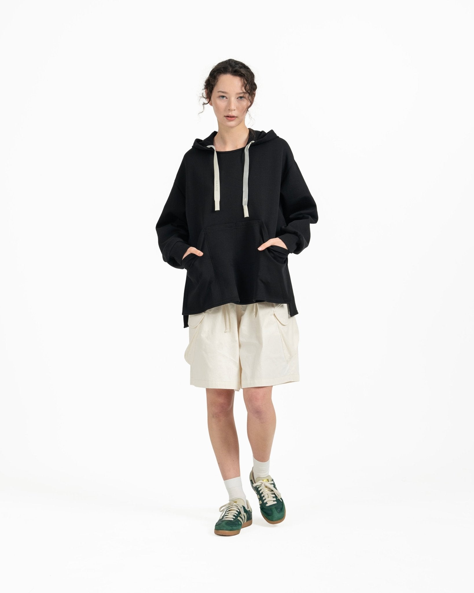 Multi - Pocket Hoodie - Black - G R A Y E