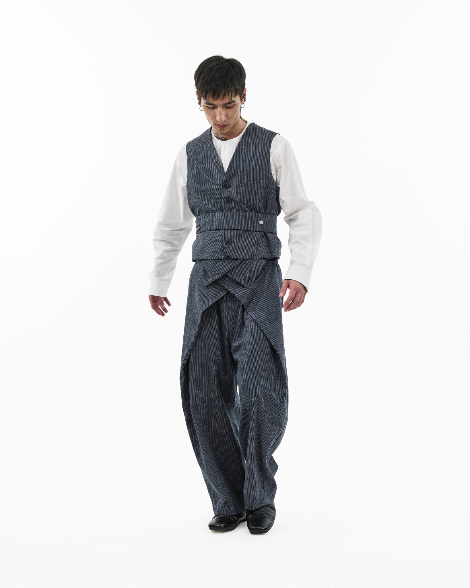 Obi Belt - Pinstripe Blue - G R A Y E