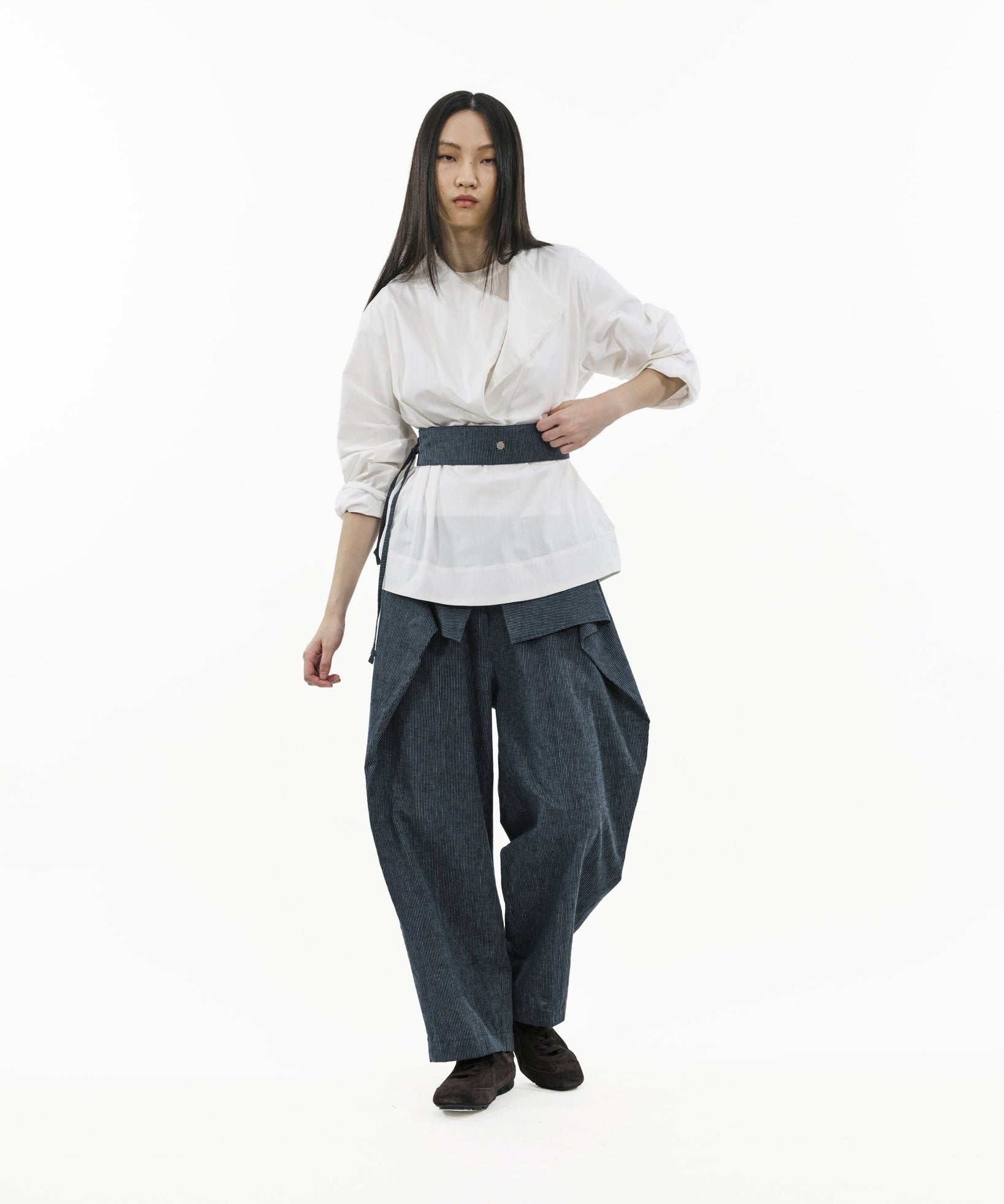 Obi Belt - Pinstripe Blue - G R A Y E